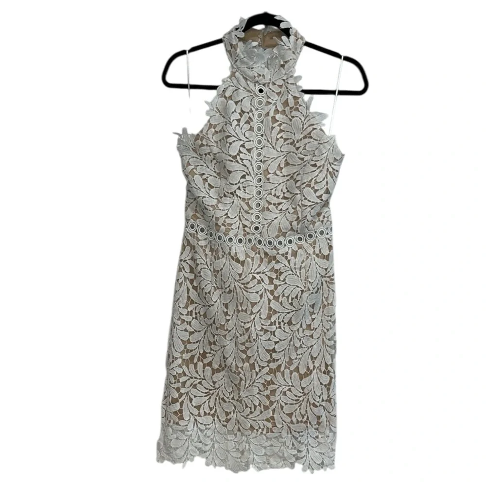 Vici Bride’s Bouquet Lace Halter Dress Size Large - Picture 3 of 9